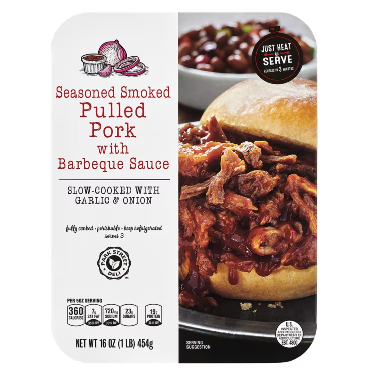 Seasoned Smoked BBQ Pulled Pork, 16 oz