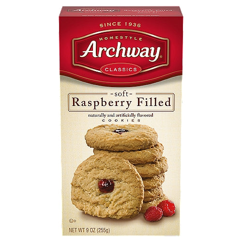 Archway Classics Homestyle Soft Raspberry Filled Cookies, 9 oz