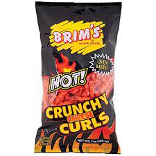 Brim's Crunchy Hot Cheese Curls, 7 oz.