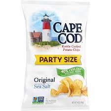 Cape Cod Potato Chips, Less Fat Original Kettle Chips, Party Size 16 oz Party Size