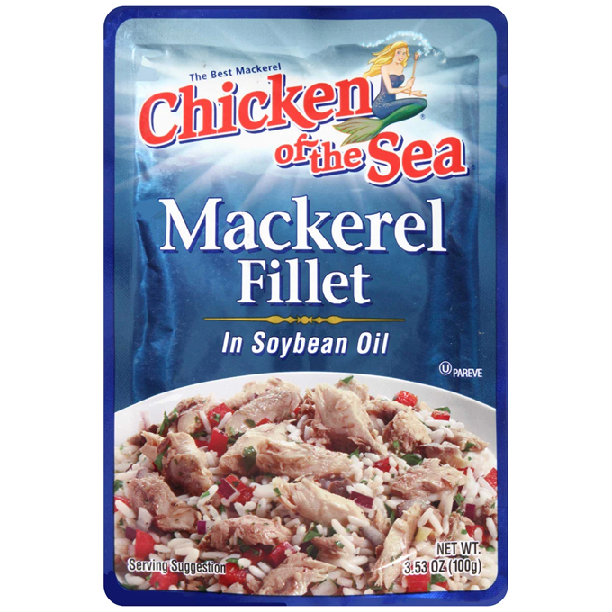 Chicken of the Sea Mackerel Fillet in Soybean Oil, 3.53 Ounce Pouch