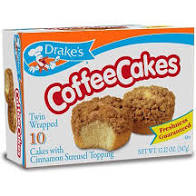 DRAKE’S COFFEE CAKES With Cinnamon Streusel Topping I10CT 12.22 OZ
