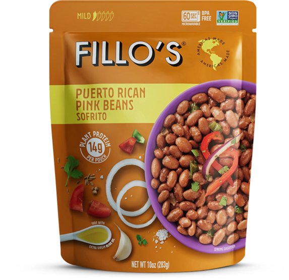 Fillo's Puerto Rican Pink Beans - Single Pouch, 10 oz