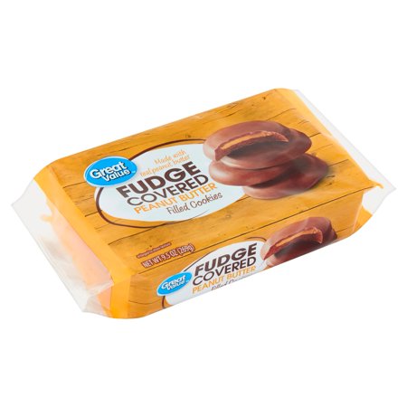 Great Value Fudge-Covered Peanut Butter-Filled Cookies,