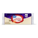 Great Value White Cheddar Cheese Extra Sharp, 8 O