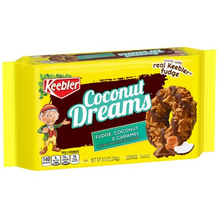 KEEBLER FUDGE STRIPES Coconut Dreams Chocolate Covered Caramel & Coconut 9.5 OZ