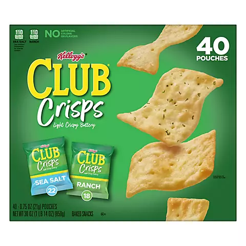 Kellogg's Club Cracker Crisps, with Baked Snack Crackers,