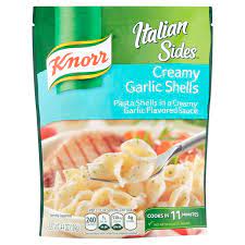 Knorr Italian Sides Creamy Garlic Shells Pasta Side Dish, 4.4 oz