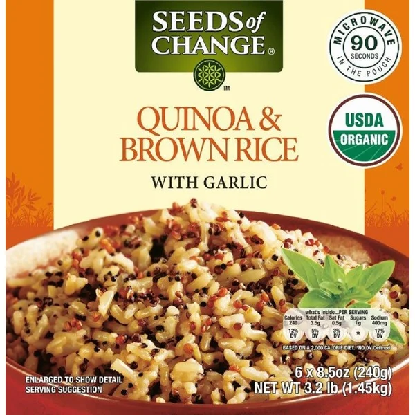 Seeds of Change Certified Organic Quinoa and Brown Rice with Garlic (8.5 oz.,  6 pk.)