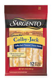Sargento Colby-Jack Natural Cheese Snack Sticks, 12-Count