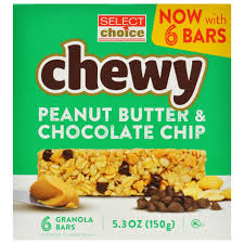 Select Choice Chewy Peanut Butter & Chocolate Chip Granola Bars, 6-ct. Boxes
