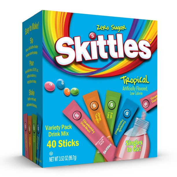 Skittles 40ct Topical Variety Pack Drink Mix