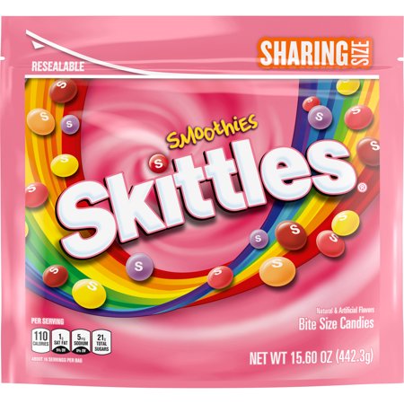 Skittles Smoothies Sharing Size Candy Bag, 15.6 oz