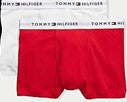 2- Pk Cotton Classic Trunks WHITE & RED