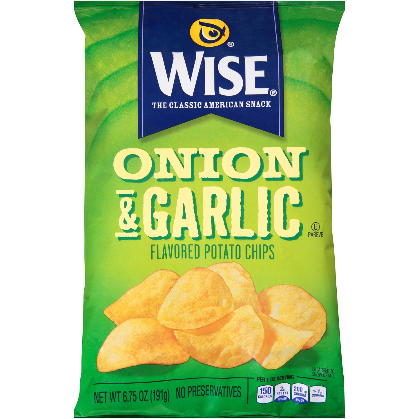 WISE ONION & GARLIC CHIPS 7.75 oz